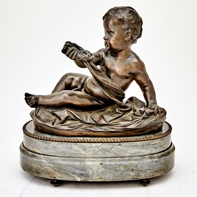 Lot 120 - Louis XVI Style Bronze Group of a Putto