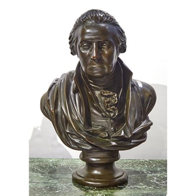 Lot 239 - Patinated Bronze Bust of George Washington