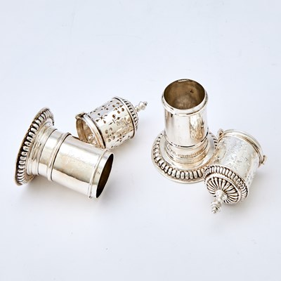 Lot 300 - Set of Three William & Mary Sterling Silver Casters