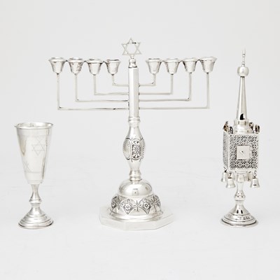 Lot 360 - Group of English Sterling Silver Judaica