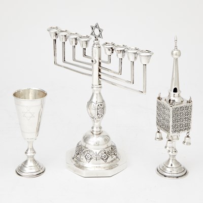 Lot 360 - Group of English Sterling Silver Judaica