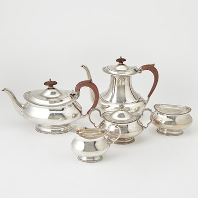 Lot 599 - George V Sterling Silver Tea and Coffee Service