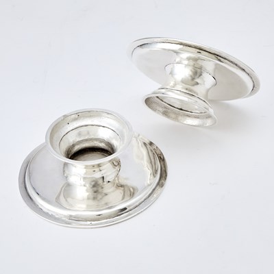 Lot 303 - Pair of Queen Anne Sterling Silver Tazzas