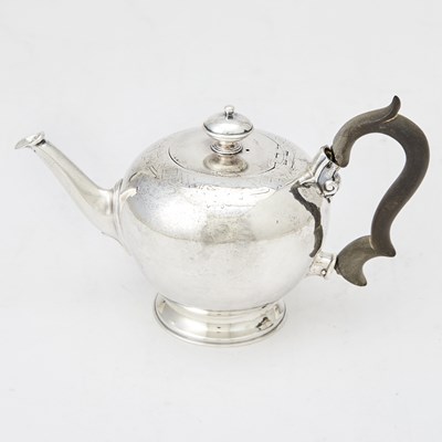 Lot 309 - George II Sterling Silver Bullet-Form Teapot