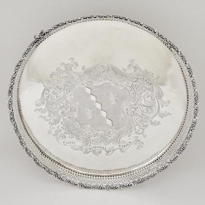 Lot 314 - Large George III Sterling Silver Galleried Tray