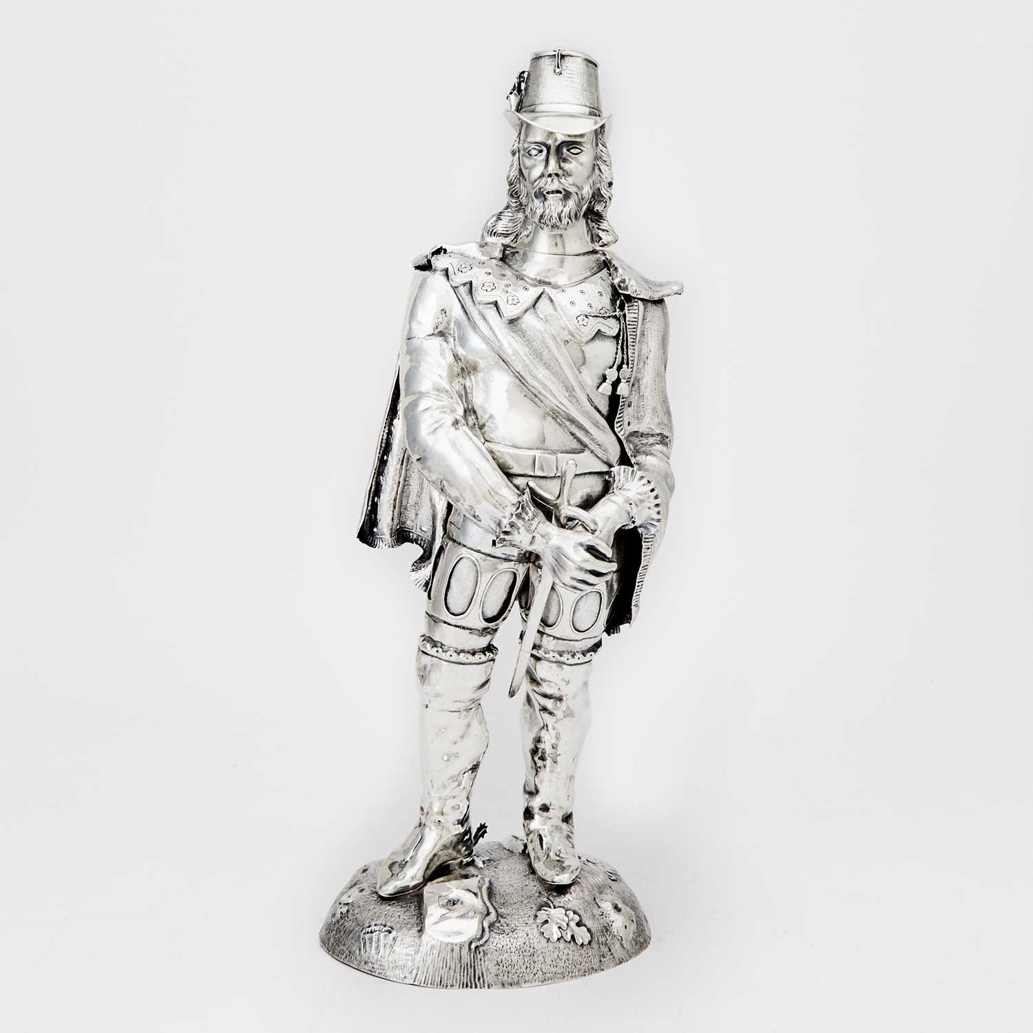 Lot 374 - Continental Silver Figural Decanter