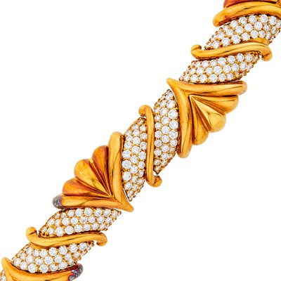 Lot 102 - David Morris Gold and Diamond Bracelet