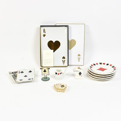 Lot 144 - Group of Poker Theme Table Articles