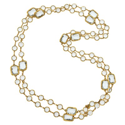 Lot 1206 - Chanel Long Crystal 'Chicket' Necklace