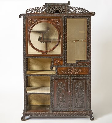 Lot 119 - A China Trade Hongmu Display Cabinet