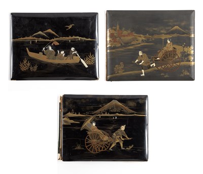 Lot 244 - A Group of Japanese Albumen Photographs in Partial and Disassembled Albums