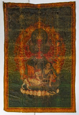Lot 310 - A Large Tibetan Thangka of Red Tara