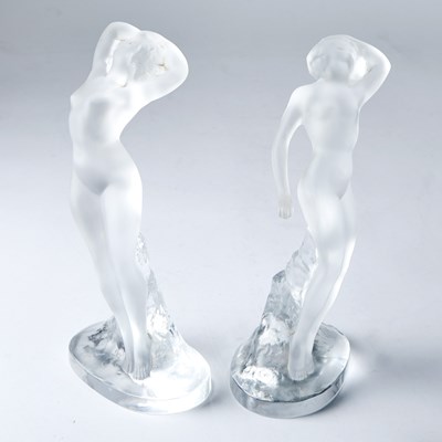 Lot 301 - Two Lalique Molded Glass Figures of Women