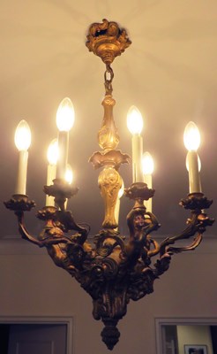 Lot 149 - Louis XV/XVI Transitional Style Gilt-Bronze Eight-Light Chandelier