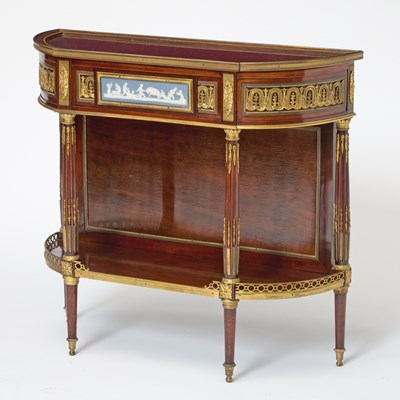 Lot 502 - Louis XVI Style Gilt-Metal and Jasperware Mounted Console/Vitrine Table