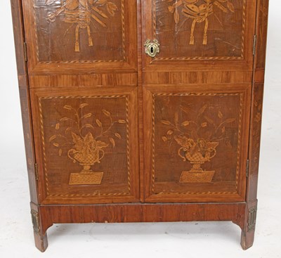 Lot 462 - Louis XVI Gilt-Bronze Mounted Kingwood, Amaranth and Fruitwood Marquetry Inlaid Armoire