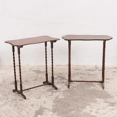 Lot 312 - Two Victorian Bobbin-Turned Leg Side Tables