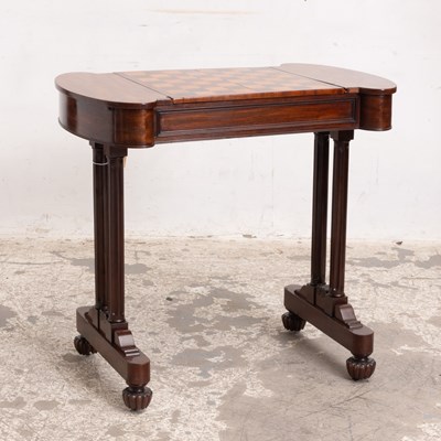 Lot 250 - Regency Style Mahogany Satinwood Inlaid Games Table