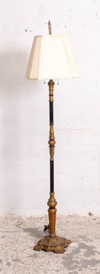 Lot 310 - Brass and Painted Metal Floor Lamp