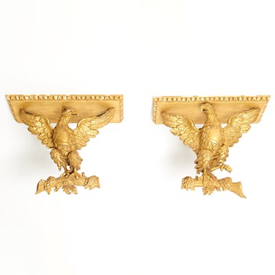 Lot 241 - Pair of George III Style Giltwood Wall Brackets