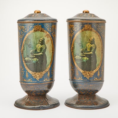 Lot 238 - Pair of Tole Cannisters