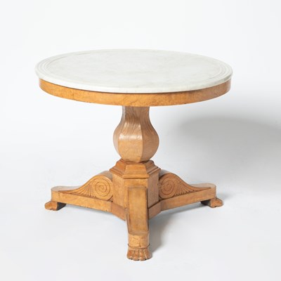 Lot 194 - Biedermeier Birch Center Table