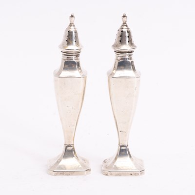 Lot 284 - Pair of Sterling Silver Salt and Pepper Shakers