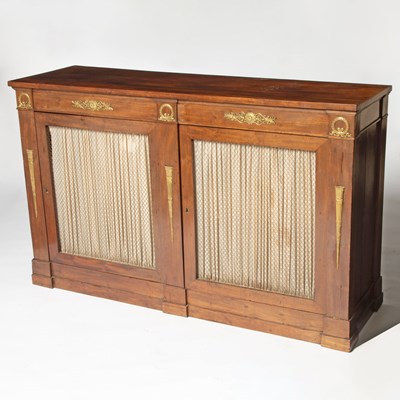 Lot 179 - Empire Gilt-Bronze Mounted Mahogany Sideboard Cabinet