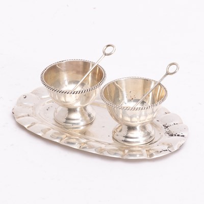 Lot 289 - Mexican Silver Open Salt Set