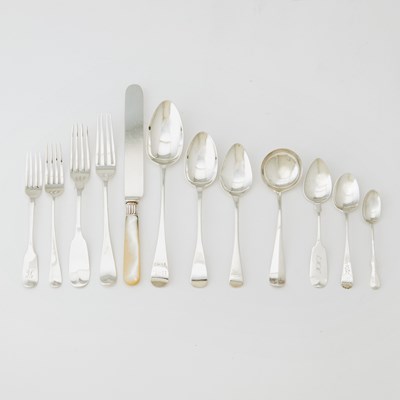Lot 215 - Assembled English and American Silver Flatware Service