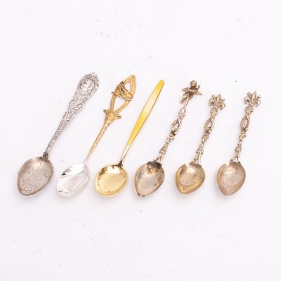 Lot 295 - Group of Sterling and Continental Silver Demitasse Spoons