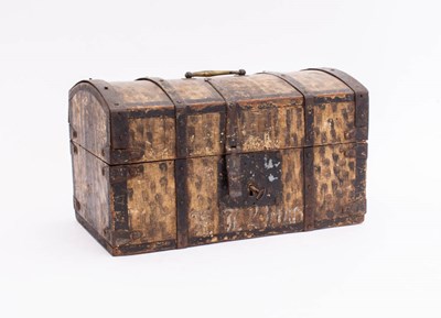 Lot 303 - Painted Wood Iron Mounted Chest