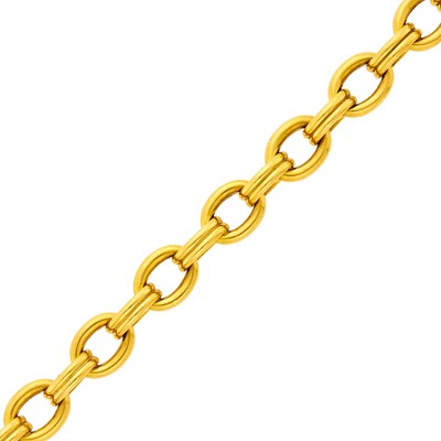 Lot 95 - Tiffany & Co. Gold Oval Link Bracelet