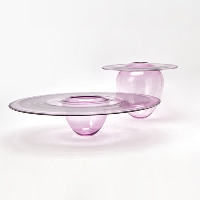 Lot 216 - Two Benjamin Moore Blown Glass Vessels