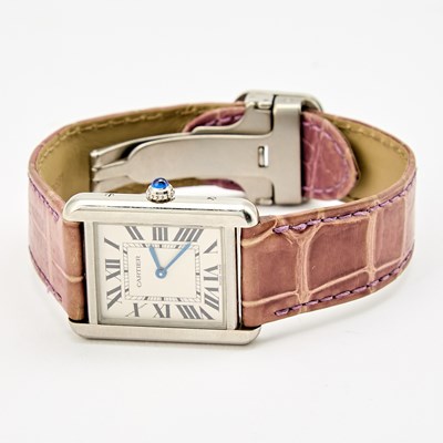 Lot 1165 - Cartier Stainless Steel 'Tank Solo' Wristwatch