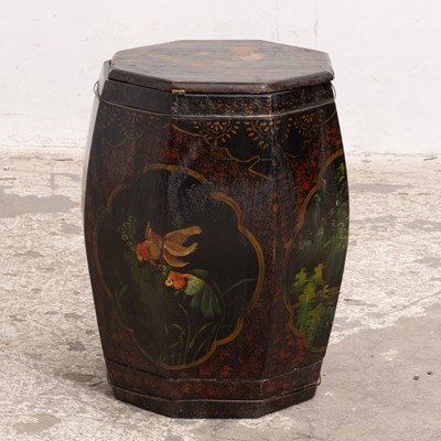 Lot 326 - Chinese Paint Decorated Wood Garden Seat