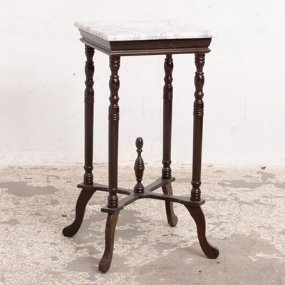 Lot 327 - Black Painted Marble Top Side Table