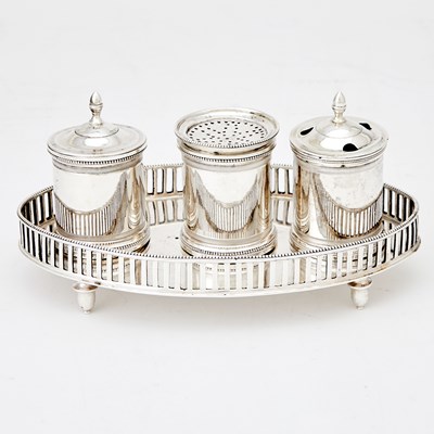 Lot 51 - Continental Silver Inkstand