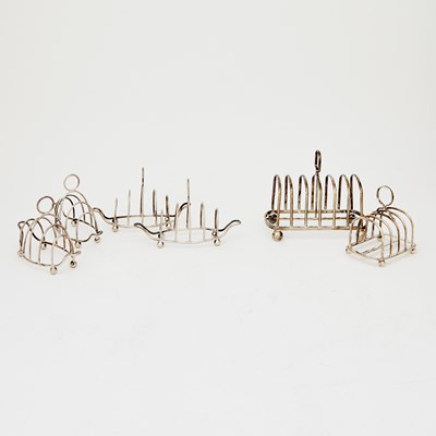 Lot 42 - Set of Four Sterling Silver Toast Racks