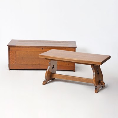 Lot 281 - Arts and Crafts Style Oak Low Table