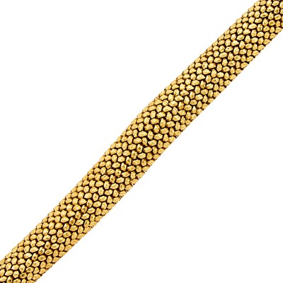 Lot 1061 - Movado Gold Mesh Bracelet-Watch