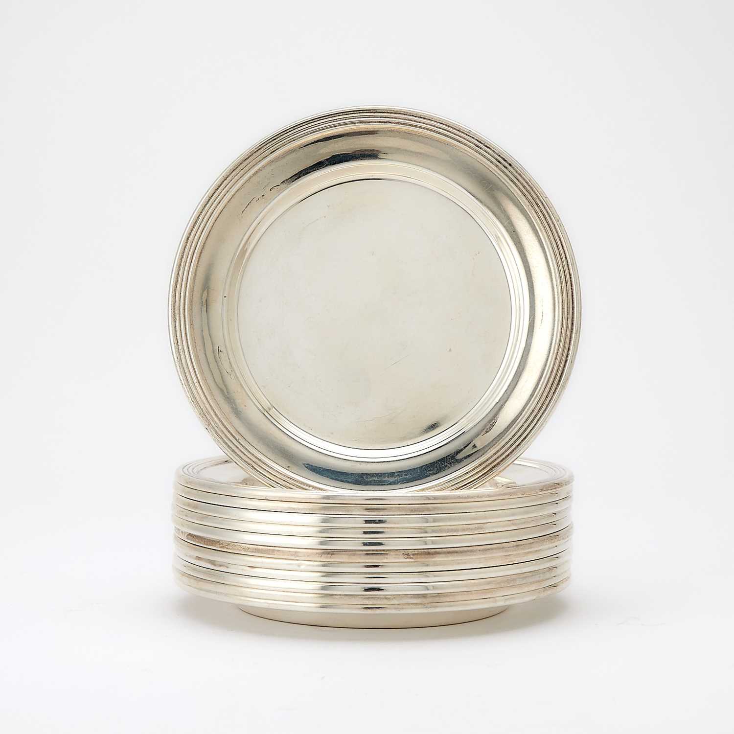 Lot 152 - Set of Twelve Reed & Barton Sterling Silver Bread Plates