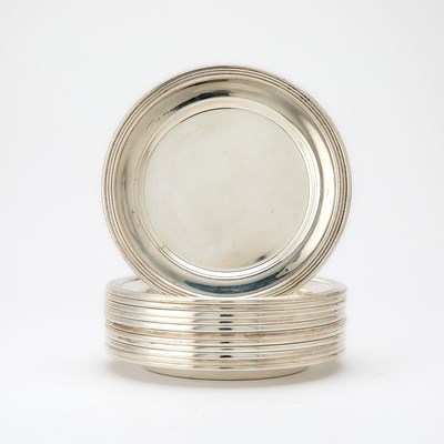 Lot 152 - Set of Twelve Reed & Barton Sterling Silver Bread Plates