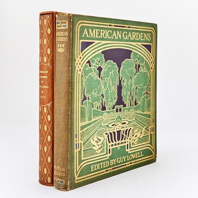 Lot 90 - A finely bound copy of Guy Lowell's "American Gardens," along with a reading copy