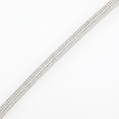 Lot 1161 - White Gold and Diamond Bracelet