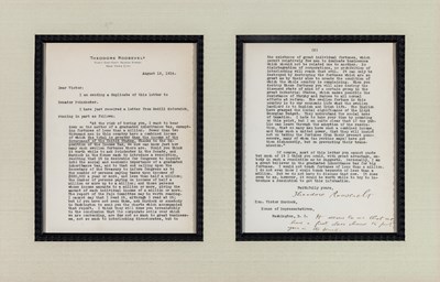 Lot 256 - Theodore Roosevelt is "a great believer in the graduated inheritance tax for big fortunes"