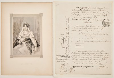 Lot 13 - Josephine Bonaparte and Aimé Bonpland at work in the garden