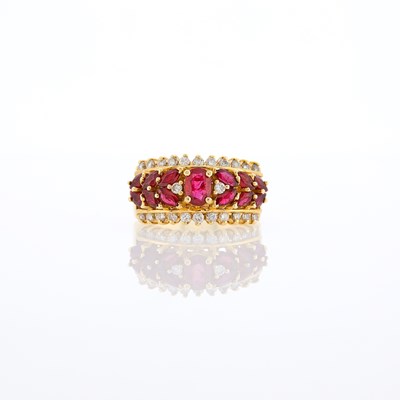 Lot 1233 - Gold, Ruby and Diamond Ring