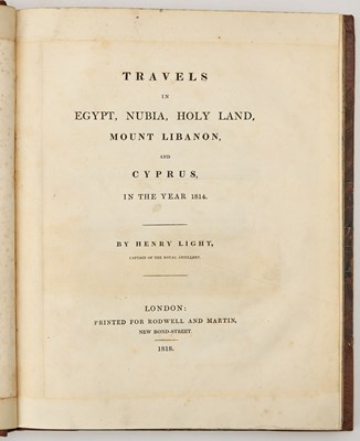 Lot 51 - Light's voyage to Egypt and the Holy Land