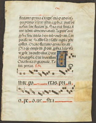 Lot 108 - Framed antiphonal leaf